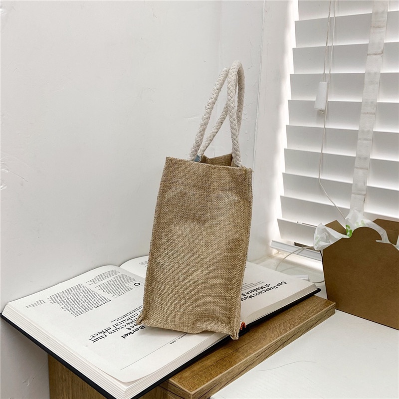 Túi Vải Canvas Đựng Hộp Cơm Trưa In Họa Tiết Hoạt Hình Dễ Thương Cho Nữ
