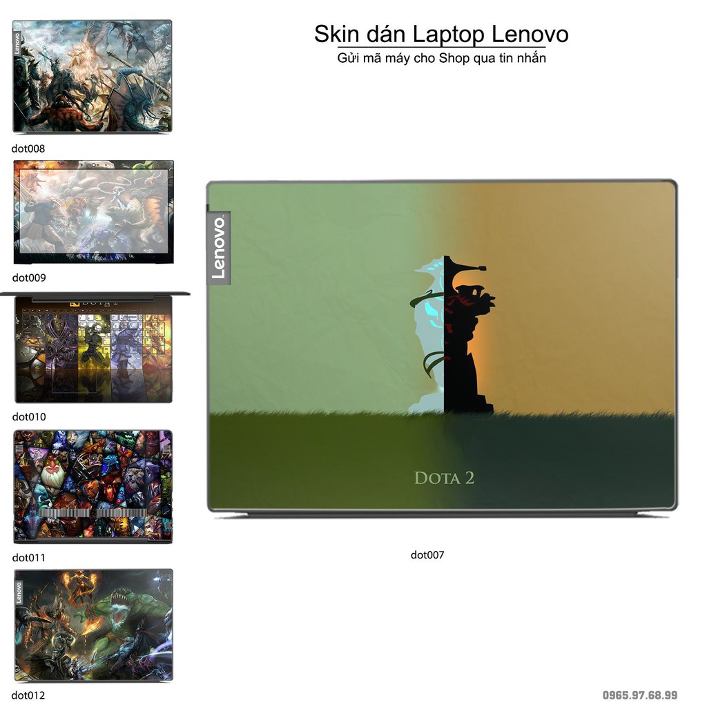 Skin dán Laptop Lenovo in hình Dota 2 _nhiều mẫu 2 (inbox mã máy cho Shop)