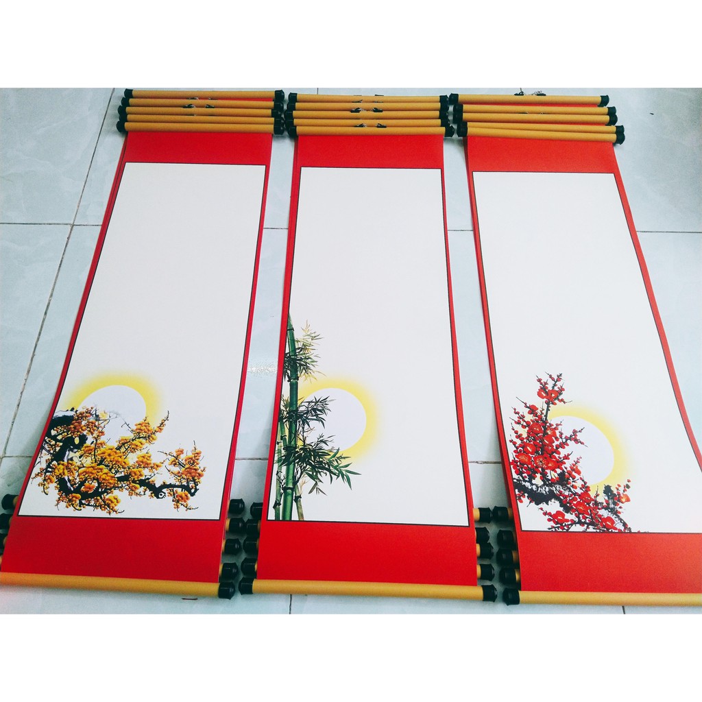 Combo 15 tờ giấy thư pháp 27*79cm (có kèm nẹp treo)