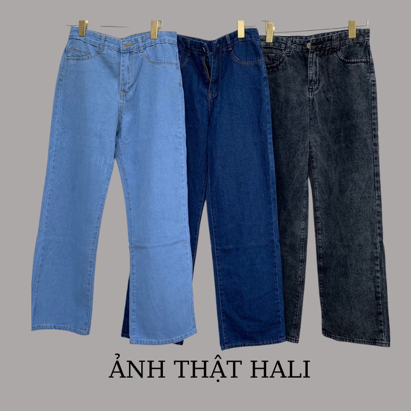 Quần bò nữ - quần jeans ống rộng lưng cao, vải bò dày đẹp , không giãn ,dáng suông | BigBuy360 - bigbuy360.vn