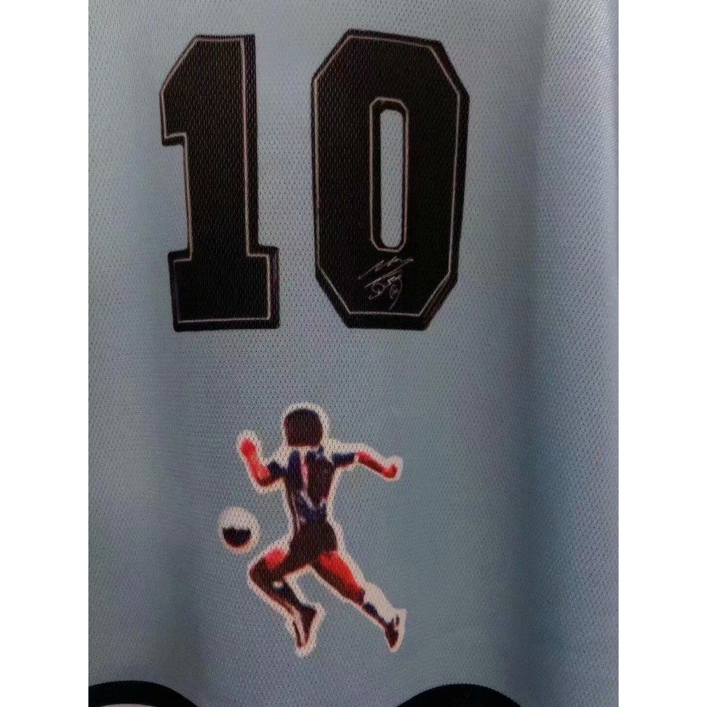 Áo Thun Bóng Đá Đội Tuyển MARADONA Số 10 Argentina 2001 Phong Cách Retro