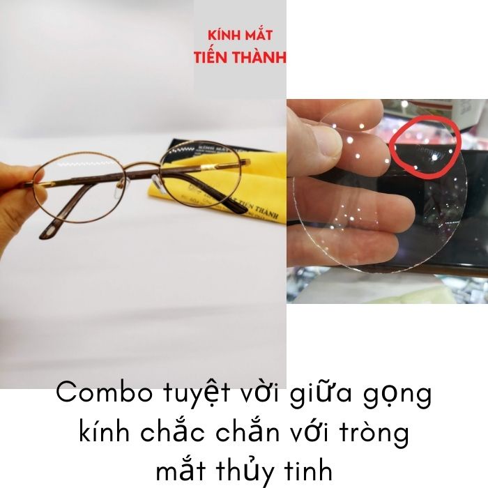 Mắt Kính Lão Lắp Sẵn Tròng Thủy Tinh Chống Xước Bền Đẹp Dáng OVal MOD3003 - Kính mắt Tiến Thành