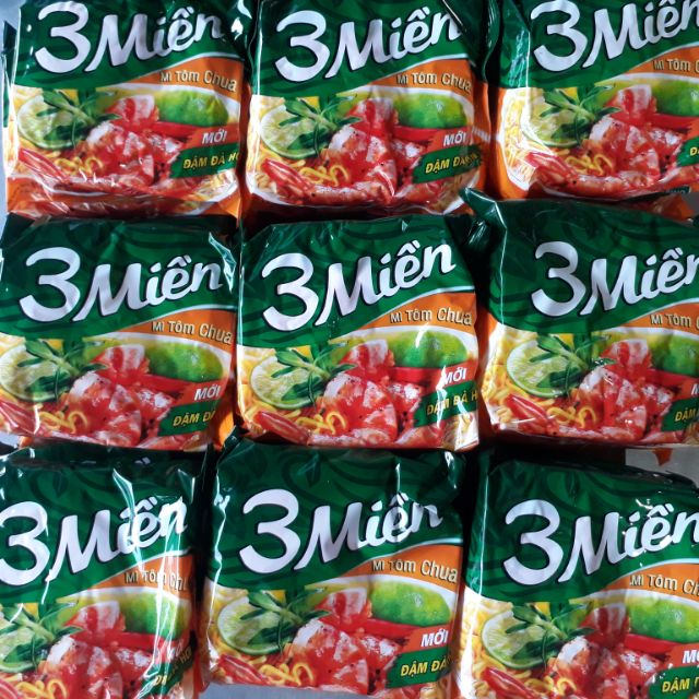 Mì 3 Miền tôm chua cay gói 65g