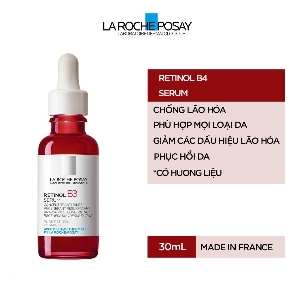 Dưỡng chất La Roche Posay Retinol B3 Serum giúp giảm thâm nám và nếp nhăn trên da, làm đều màu da 30ml