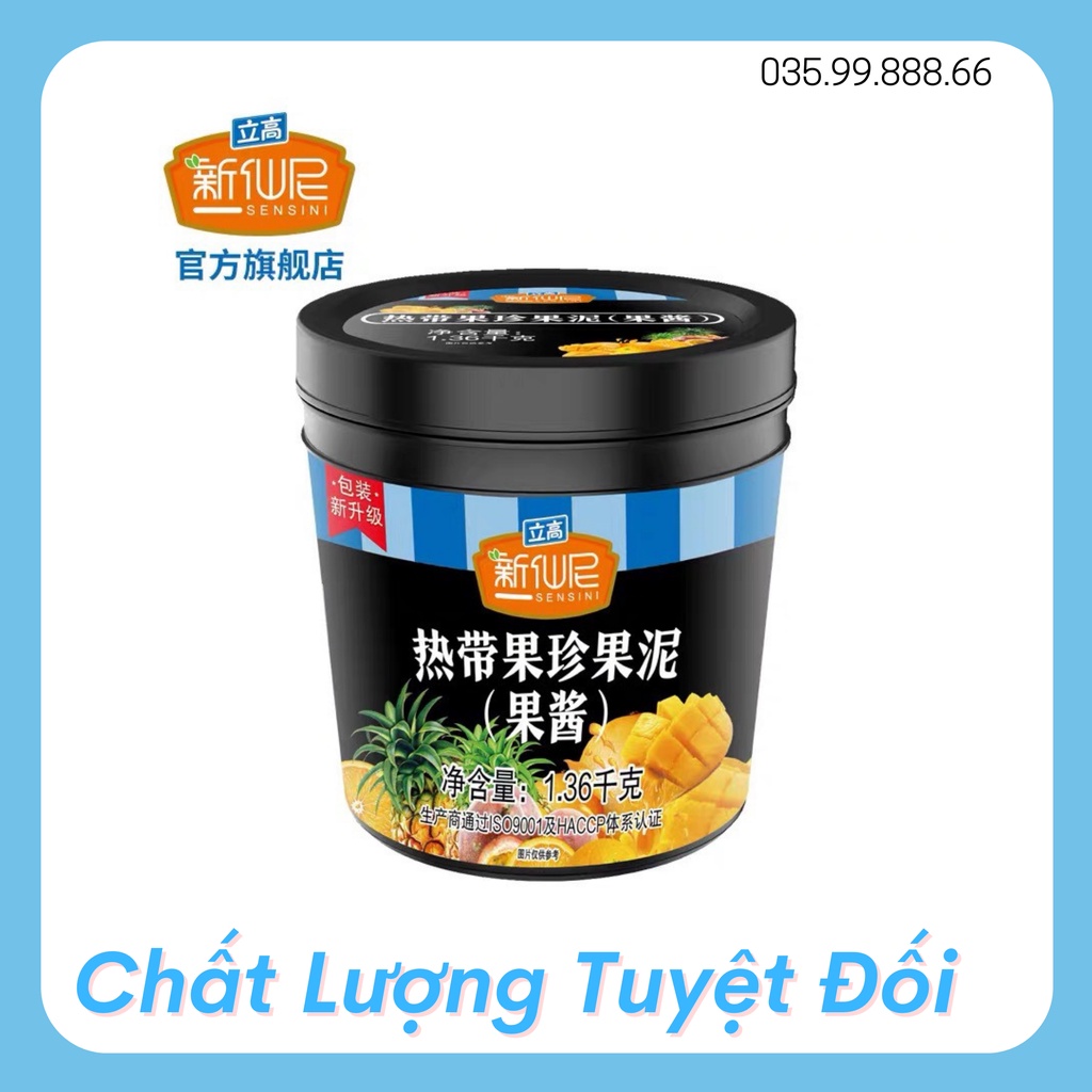 Sốt Hoa Quả Nhiệt Đới Sensini 1,3kg mứt trà trà cây