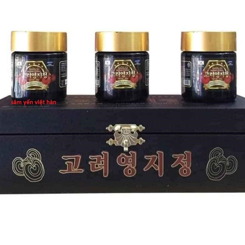 CAO LINH CHI HÀN QUỐC HỘP GỖ ĐEN - HỘP 3 LỌ X 120G