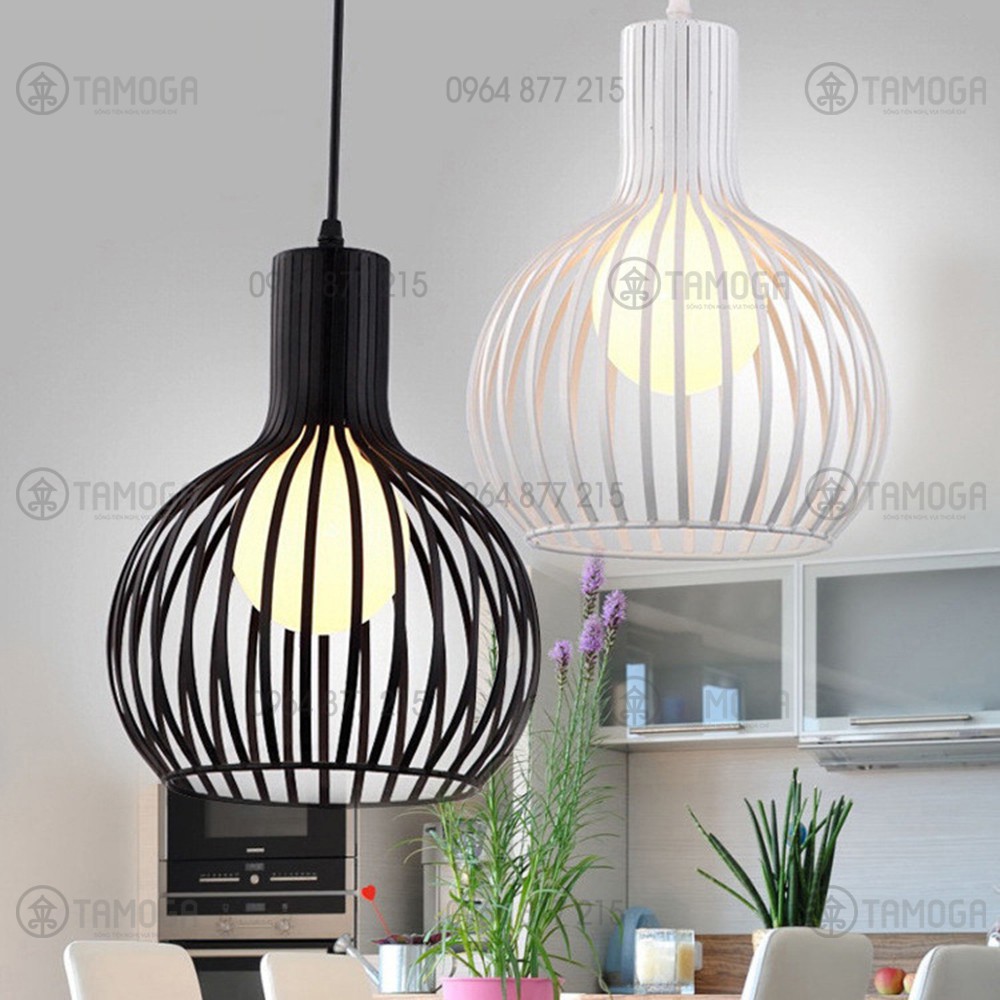 Chao đèn thả trần hình lồng chim thương hiệu Hoàng Thành DT 6870 trang trí phòng khách, phòng ngủ, nhà hàng