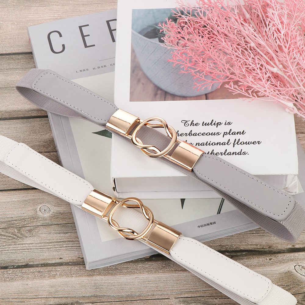 Thắt Lưng Da Pu Bản Nhỏ Thời Trang Cho Nữ