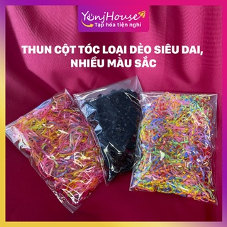 Thun cột tóc loại dẻo siêu dai, chun màu sắc đẹp mắt 50gr - yenjhouse
