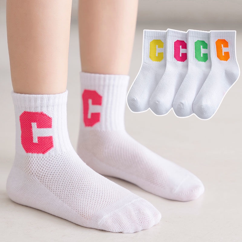 Vớ Cotton 5 Tất Lưới Mỏng Thoáng Khí Thoải Mái Thời Trang Xuân Hè Cho Bé