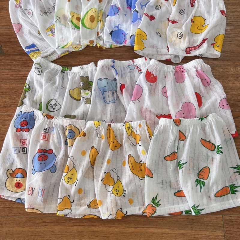 Quần đùi cotton giấy,Quần ngắn cho bé sơ sinh 3-6kg