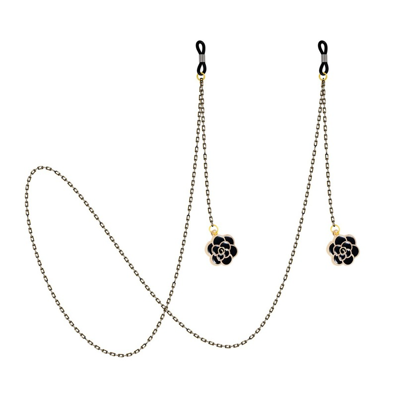 Dây Xích Kim Loại Màu Vàng Trắng/Đen Đeo Mắt Kính