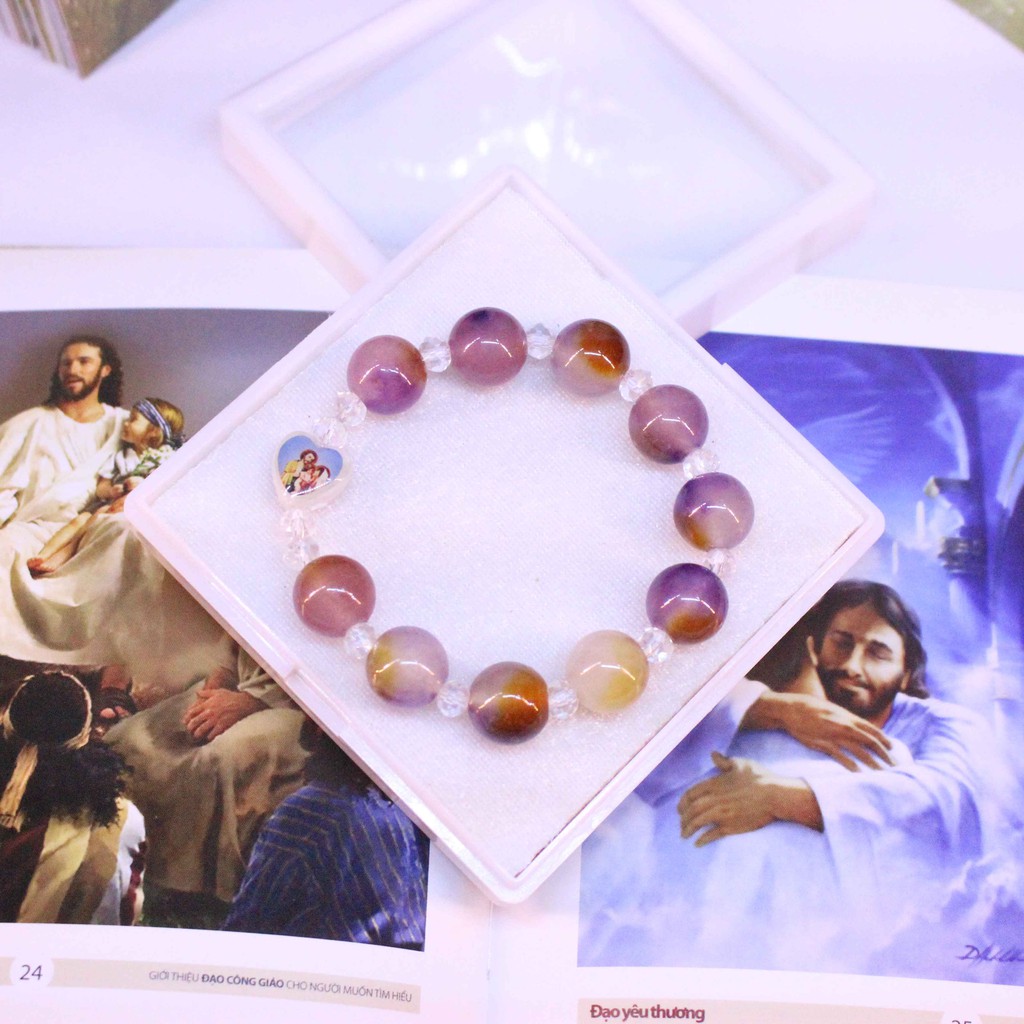 Vòng Tay Chuỗi Lòng Thương Xót Đá 12Ly