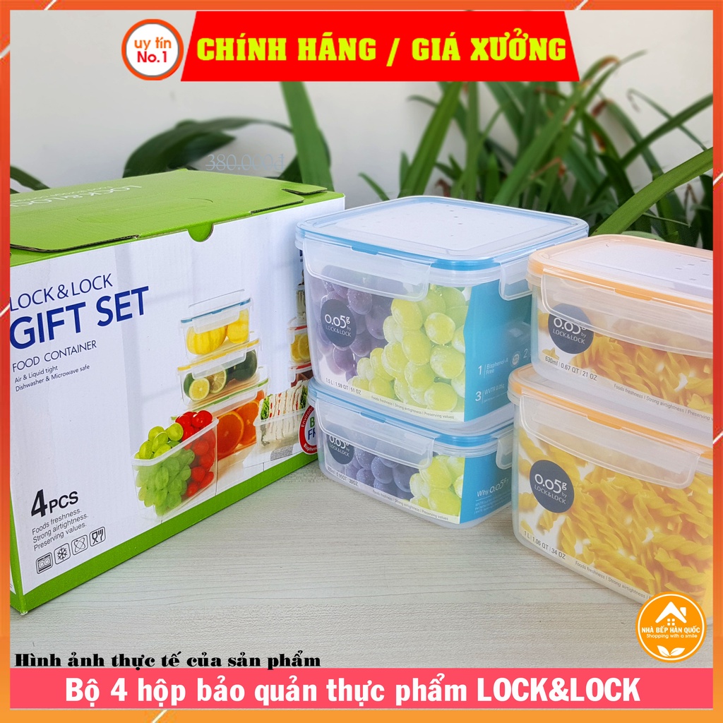 Bộ hộp nhựa đựng thực phẩm, hộp đựng thức ăn Lock and Lock Classic Gift Set NlP211S001