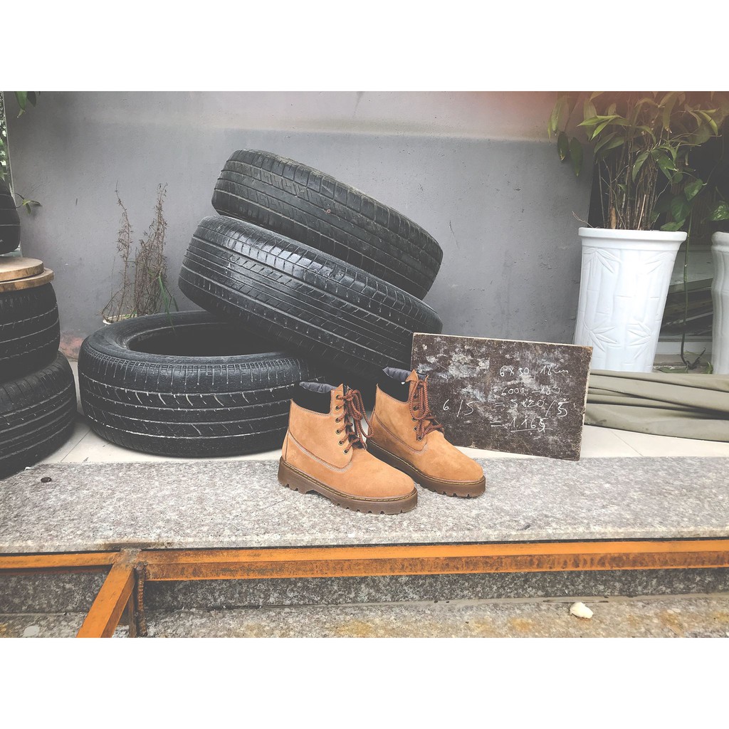 GIÀY DA LỘN CỔ CAO CHỐNG NƯỚC - DÁNG TIM.BER