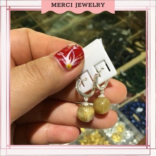 Bông tai bạc mix đá phong thuỷ thiên nhiên