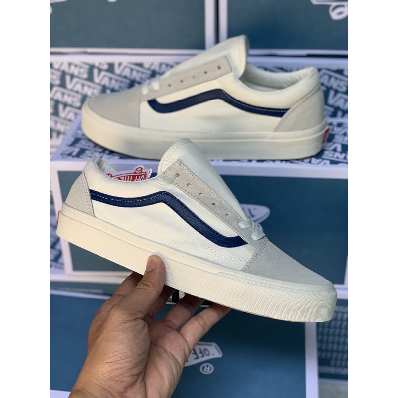 Giày Vans Viền Xanh Chuẩn 1:1 Box Xanh Nam Nữ