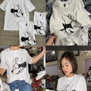 Áo phông mickey đen trắng