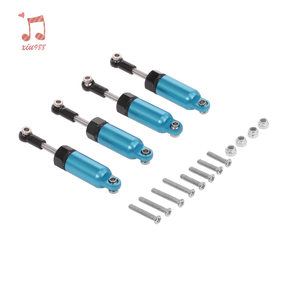 【Hot Sell】4Pcs Alloy Shock Absorber for WPL 1:16 Henglong C-14 C-24 Pickup Crawler Half Truck RC Car Spare Parts Upgrade ified Parts,Blue