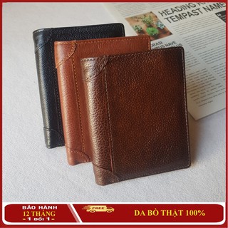Ví, Bóp Đựng Tiền Nam DA THẬT, Kiểu dáng ví đứng nhiều ngăn, Ví Nam Da Bò Chakovet