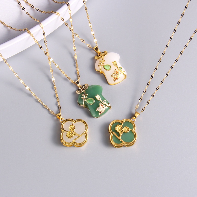 Vòng cổ Mặt Kính Ruyi lock An Toàn Phong Cách ins Cho Nữ