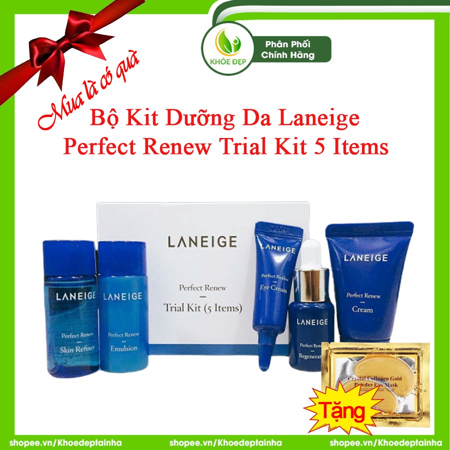 [ CHÍNH HÃNG ] Bộ Kit Dưỡng Da LANEIGE PERFECT RENEW TRIAL KIT 5 ITEMS 50ml