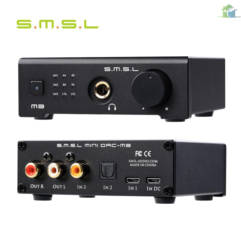 YOUP  SMSL M3 HiFi Headphone Amplifier USB DAC AMP Multi-function Optical Coaxial Headphone Amplifier Portable USB Powered Audio Decoder Portable DAC Converter