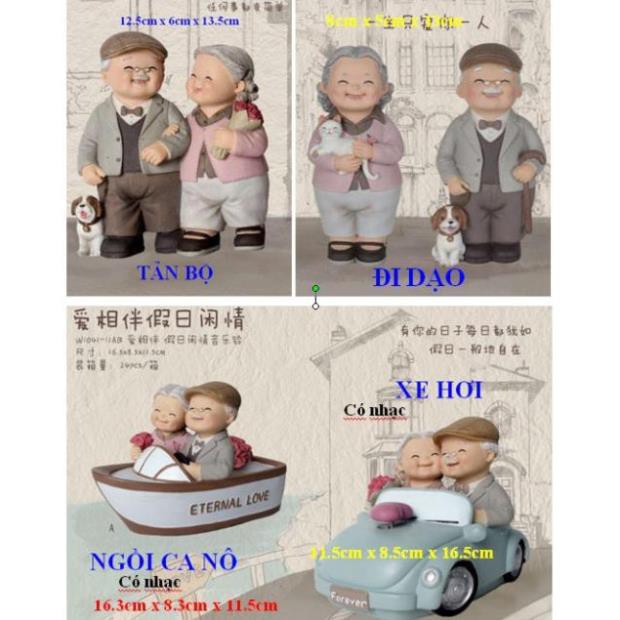 Tượng Trang Trí Ông Bà Anh Đi Ôtô Làm Quà Tặng, Trang Trí, Lưu Niệm