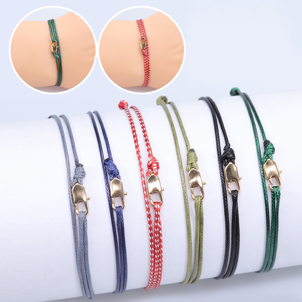 Vòng Tay Dây Thừng Nhiều Lớp Khóa Đồng Thời Trang Cho Nam
