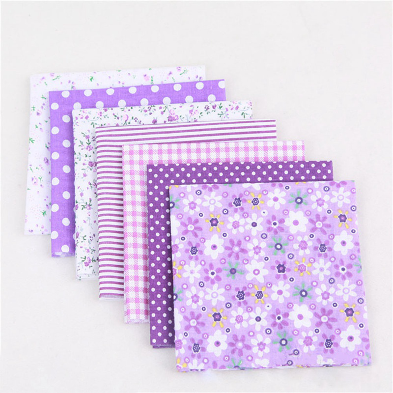 Set 7 Tấm Vải Cotton Hình Vuông 25x25cm