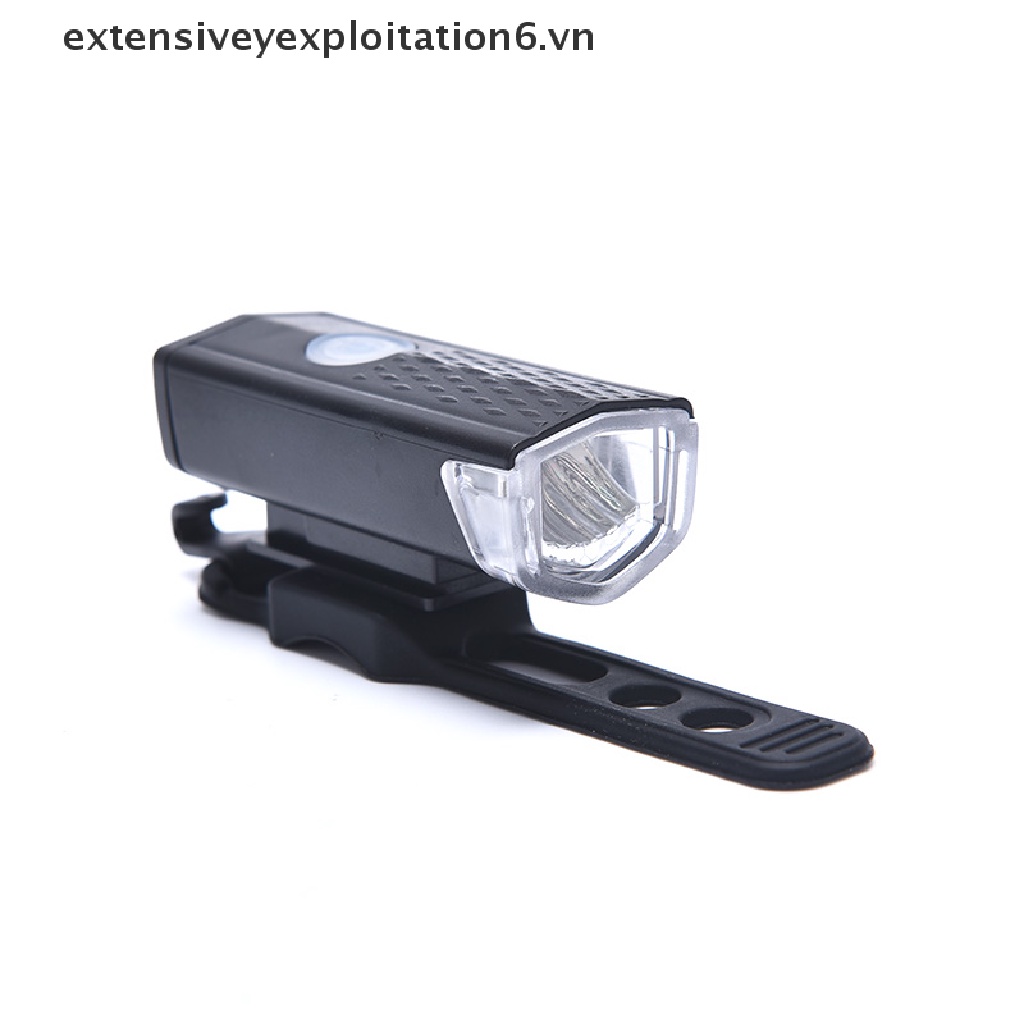 Đèn Pha LED USB + Đèn Hậu Cảnh Báo Cho Xe Đạp E6VN / Có Thể Sạc Lại