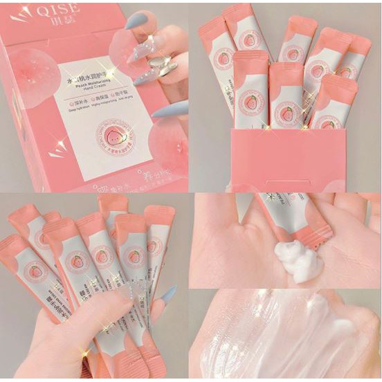 Hộp 20 gói Kem dưỡng ẩm da tay hương đào Gisse dưỡng ẩm chống khô làm mới không bết dính chăm sóc da XMB032