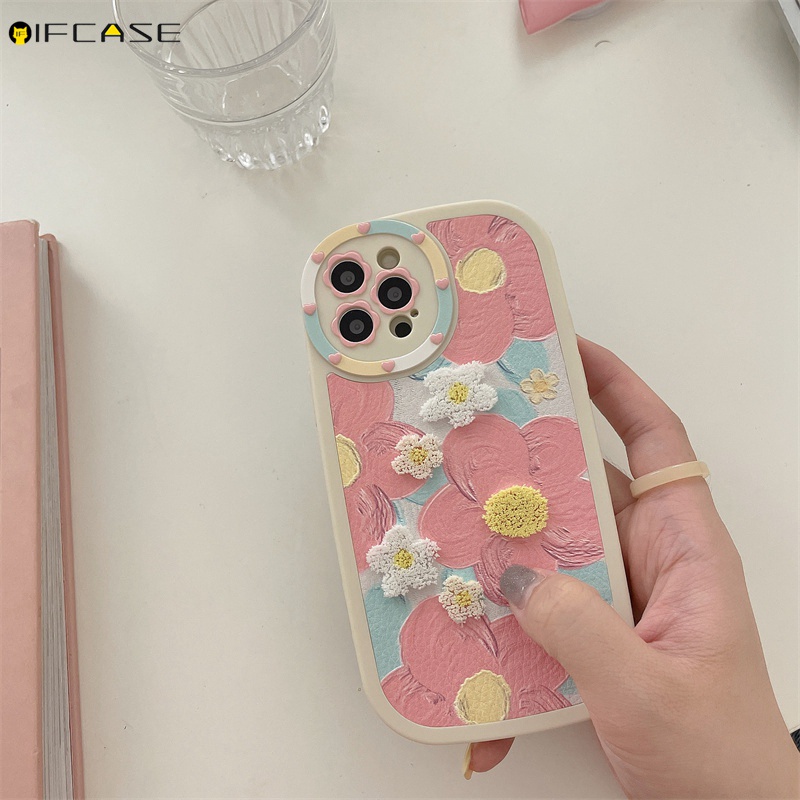 Ốp Điện Thoại Họa Tiết Hoa Thêu Cho iPhone 14 Plus 14 13 12 11 Pro Max XS Max XR X