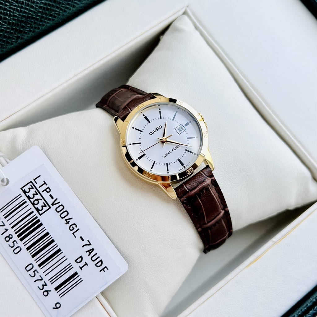 Đồng Hồ Nữ Casio Dây Da LTP-V004GL-7AUDF Chính Hãng