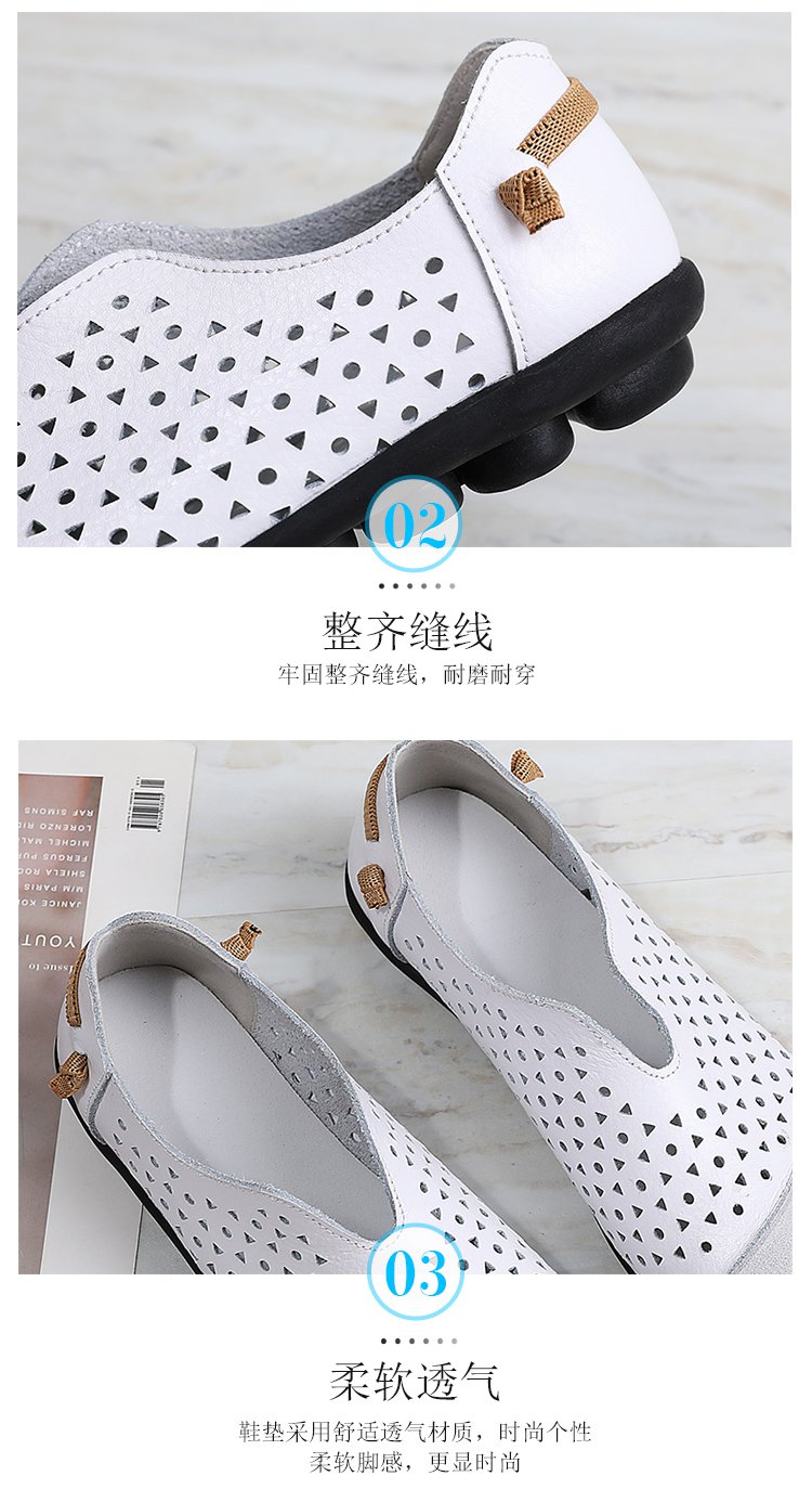 Korean Small Leather Shoes Women's New Spring and Summer Non-Slip Soft Bottom Wild Soft Leather Shoes round Toe Vintage Flat Shoes Women Zg7B