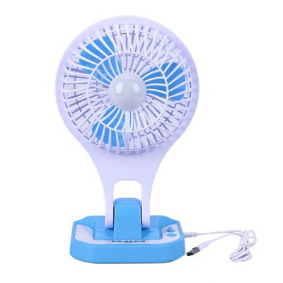 🌦️Bảo Hành 3 Tháng🌦️ Quạt Mini Để Bàn Sạc Tích Điện Kèm Đèn Led Học Fan HT-5580, Mẫu Mới Nhất 2021