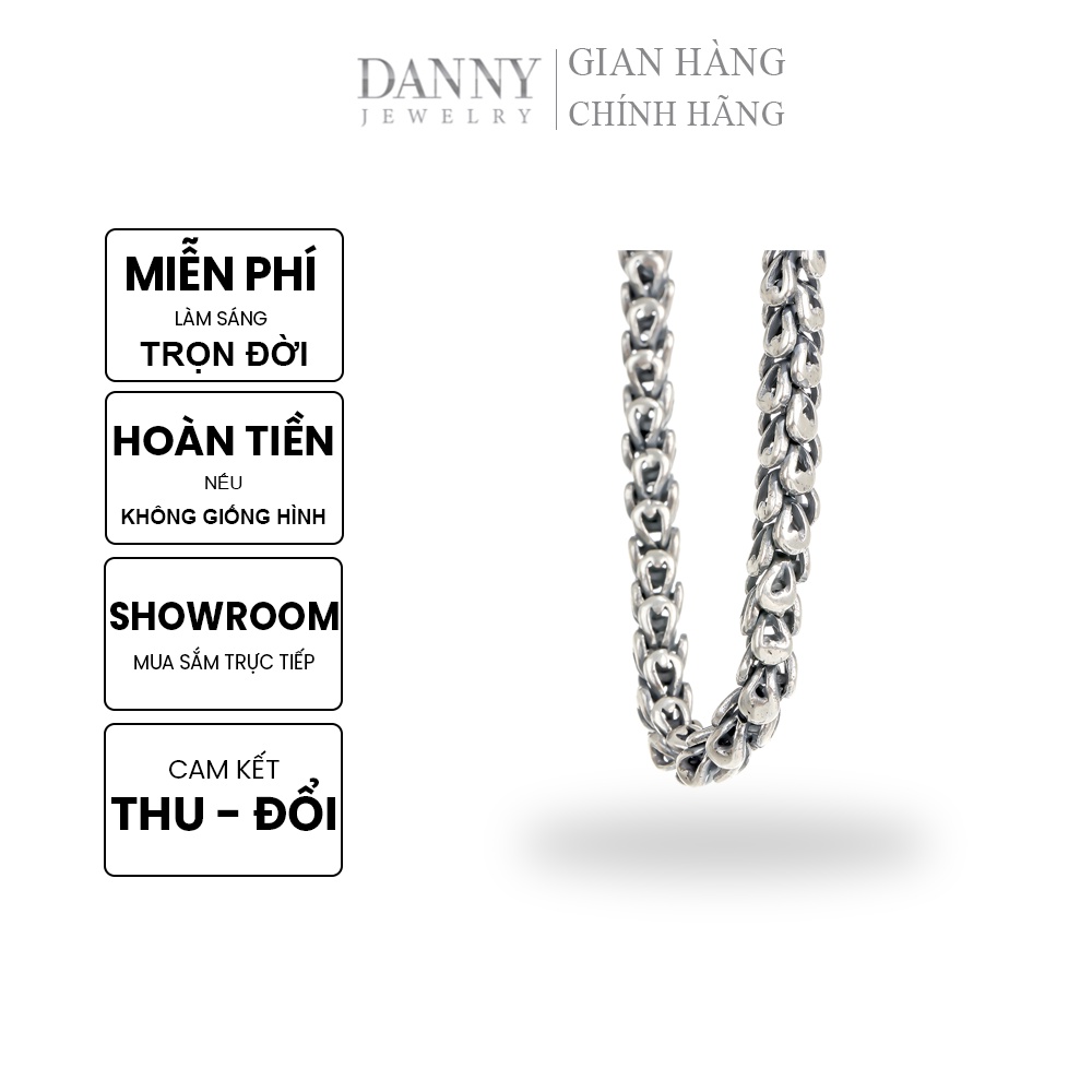 Dây chuyền Nam Bạc Thái DANNY Mắt Xích Vảy Rồng - Trang sức Bạc Thái cao cấp