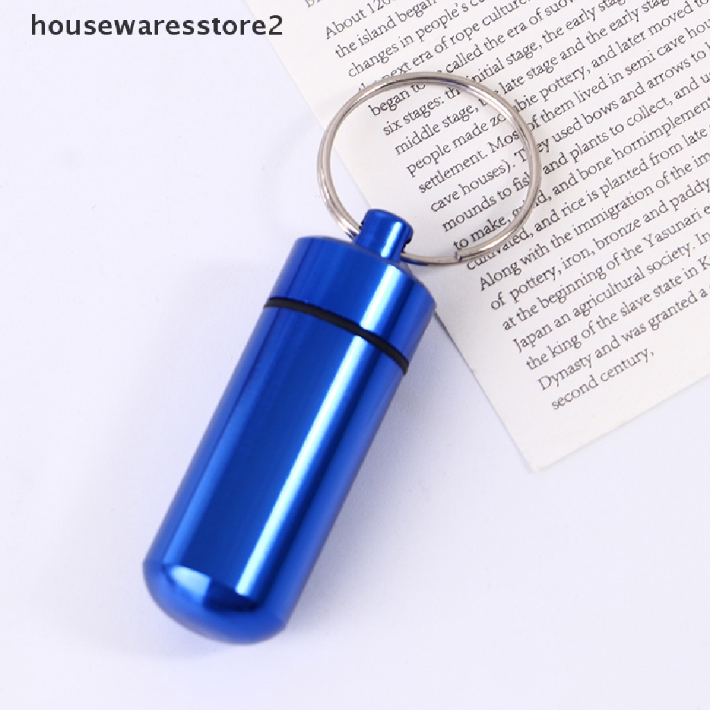 [housewaresstore2] Hộp Đựng Thuốc Bằng Nhôm Chống Nước Có Móc Khóa
