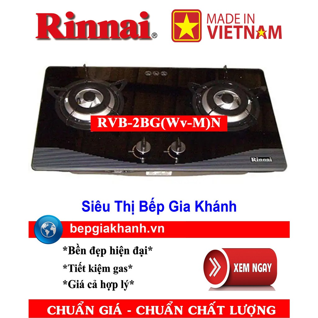 Bếp gas âm Rinnai RVB-2BG(Wv-M)N sản xuất tại Việt Nam