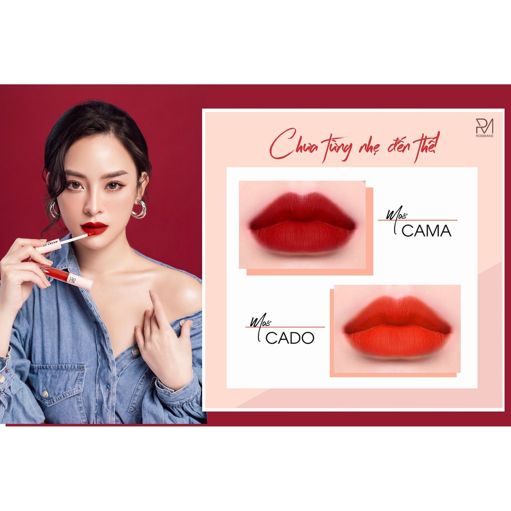 {ĐỦ 9 MÀU SON YÊU THÍCH} - SON KEM LÌ CHÍNH HÃNG ROSMAKE