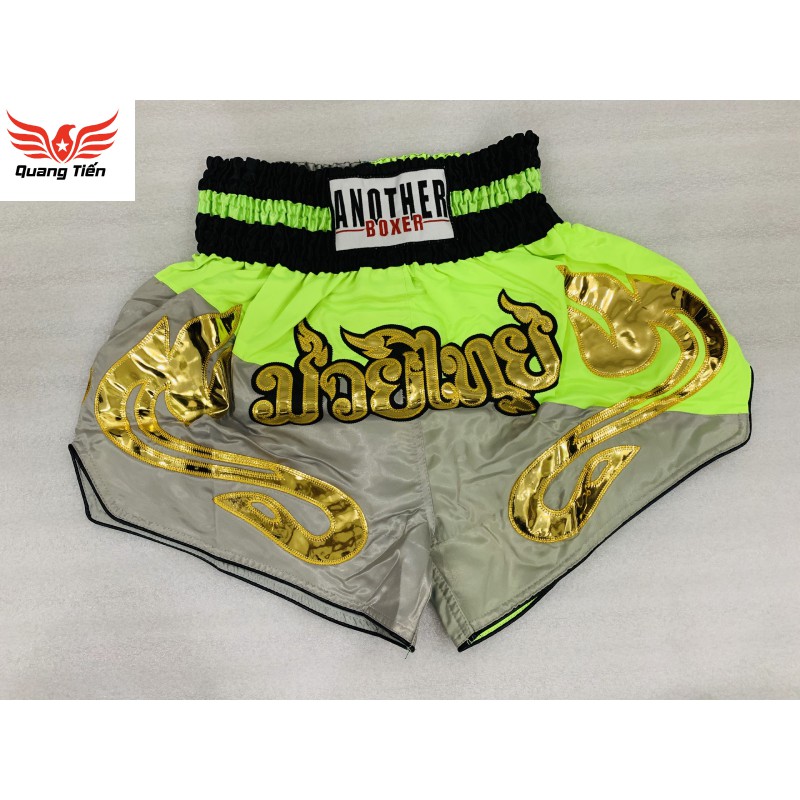 Freeship Quần Muay Thái Another Boxer Chính Hãng Muay Thai Short Chất Liệu Satin Cao Cấp