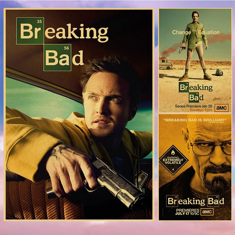 Tấm Áp Phích Treo Tường Trang Trí Hình Chương Trình Tv Breaking Bad Phong Cách Cổ Điển