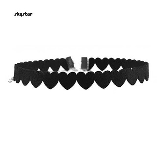 Vòng cổ chocker vải nhung hình trái tim thời trang dành cho nữ