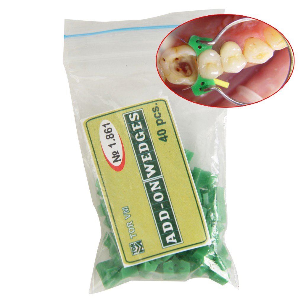 [Hàng mới về] Bộ 40 miếng chêm hỗ trợ khám răng miệng bằng cao su silicon chuyên dụng cho nha khoa