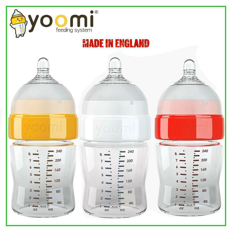 Bình sữa Yoomi 240ml an toàn tuyệt đối cho bé,dễ dàng sử dụng và làm sạch