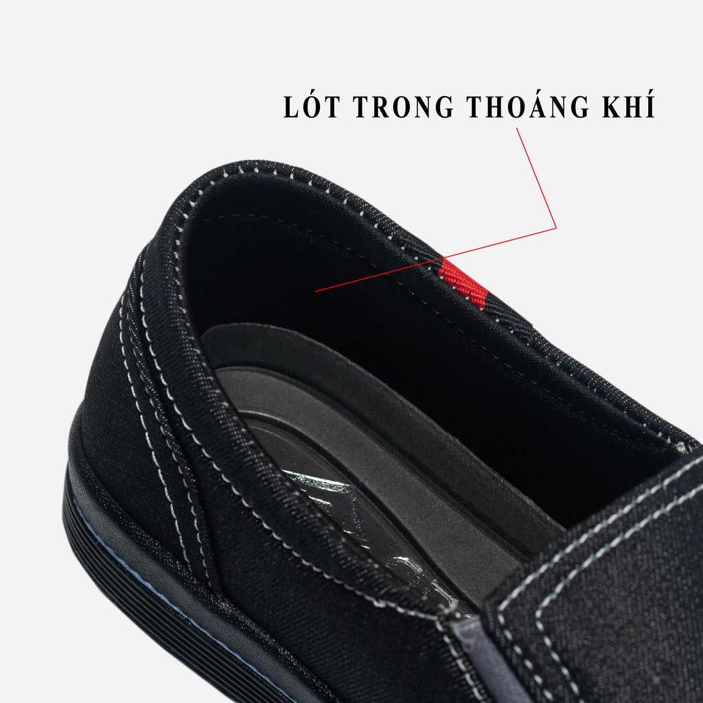 Giày lười vải nam ORSIL mã L15 màu đen | BigBuy360 - bigbuy360.vn