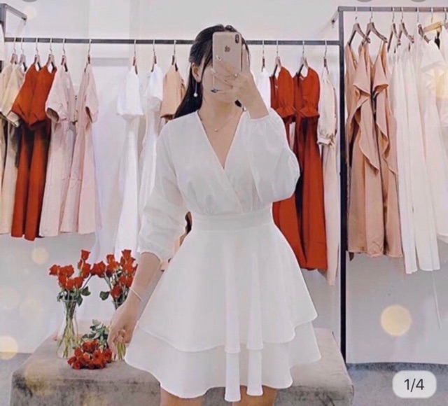 Jum tay dài phối tầng siêu quyến rũ - video và hình thật