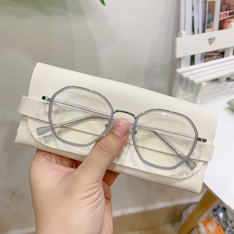 Gọng kính lục giác chống ánh sáng xanh uv cao cấp nhiều màu