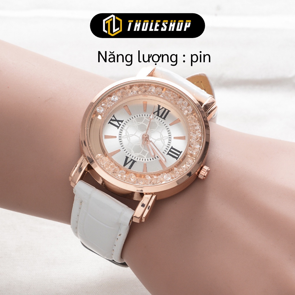 Đồng Hồ Nữ Dây Da Thời Trang Mặt Tròn Kiểu Số La Mã Cực Sang Trọng 8157