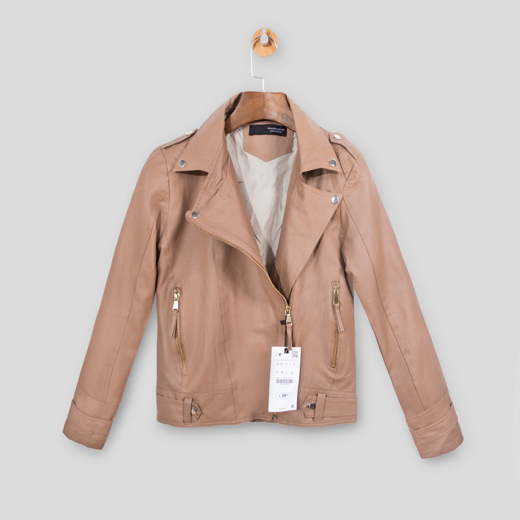 Áo khoác da nữ dáng ngắn siêu đẹp AT21, Chất da siêu mềm đẹp | BigBuy360 - bigbuy360.vn